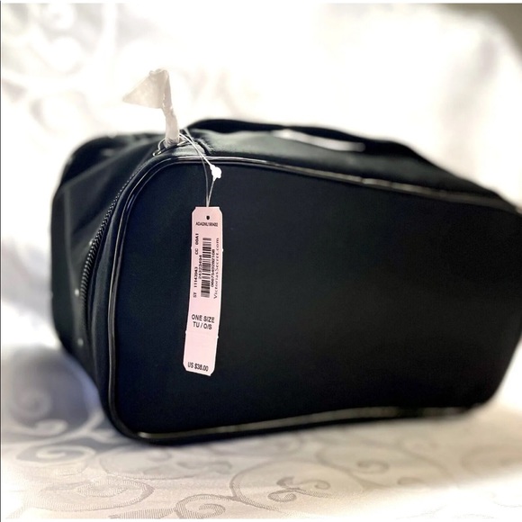 Victoria's Secret Bling Rhinestone Black Cosmetic Travel Makeup Bag NWT - Picture 5 of 5
